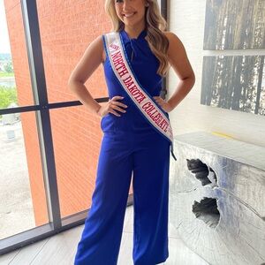 Calvin Klein Vibrant Blue Sleeveless Jumpsuit